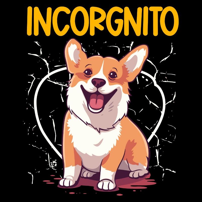 Incorgnito – Jeu de mots amusant sur le corgi