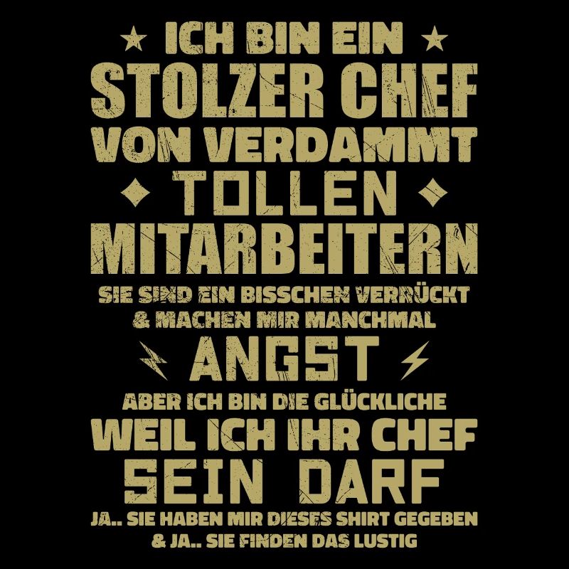Ein stolzer chef von verdammt tollen mitarbeitern