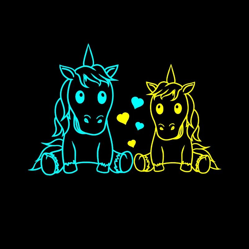 Valentin Einhörner Valentinstag Herzen Partner