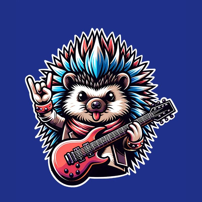 Hedgehog Rock and Roll Guitarist