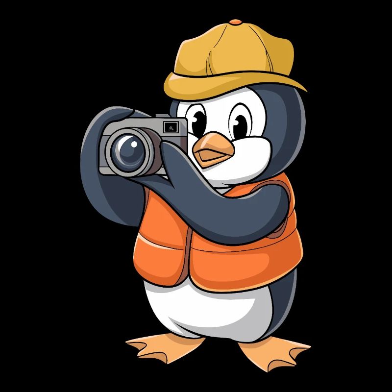 Fotografierender Pinguin Mit Kamera