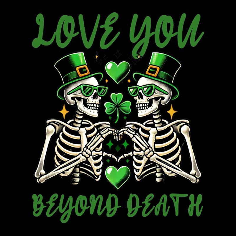 Squelettes de la Saint-Patrick - LOVE YOU BEYOND DEATH