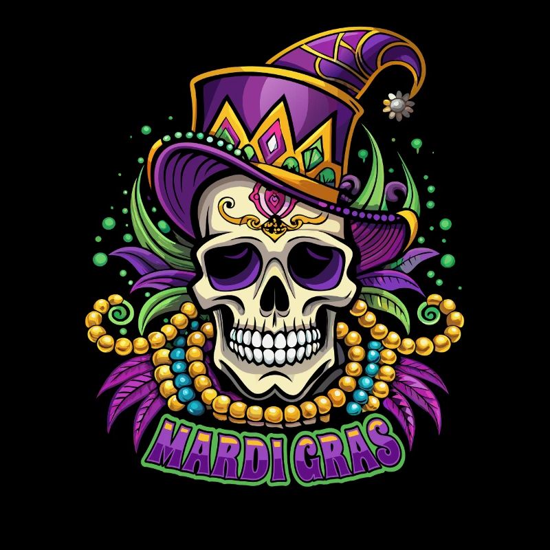 Mardi Gras - Carnaval - Crâne - Cadeau