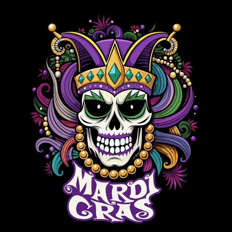 Mardi Gras - Carnaval - Crâne - Cadeau