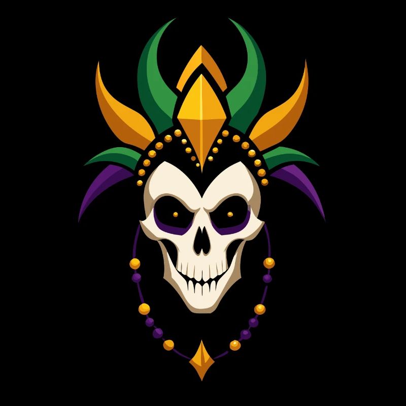 Mardi Gras - Carnival - Skull - Gift