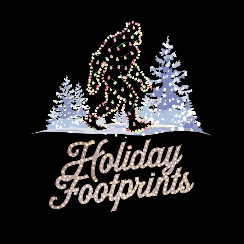 Christmas footprints by Bigfoot for