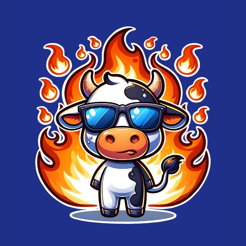 Flammes du feu de vache