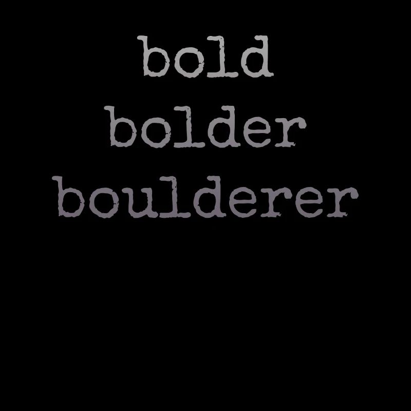 Bloc Bold Bolder Boulderer