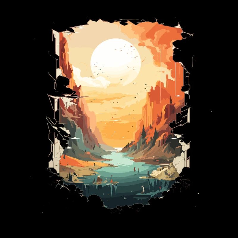 Impressive landscape art in powerful