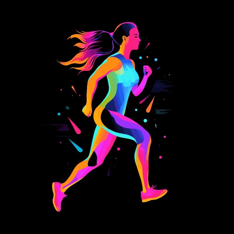 Läufermädchen Retrowave