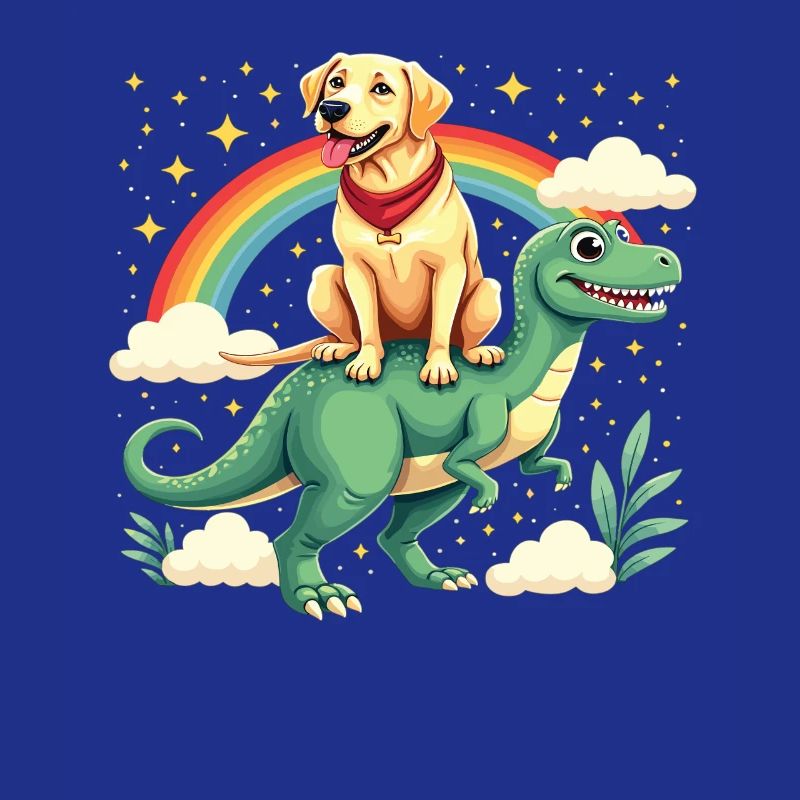 Labrador Dog Dinosaur Rainbow Labrador