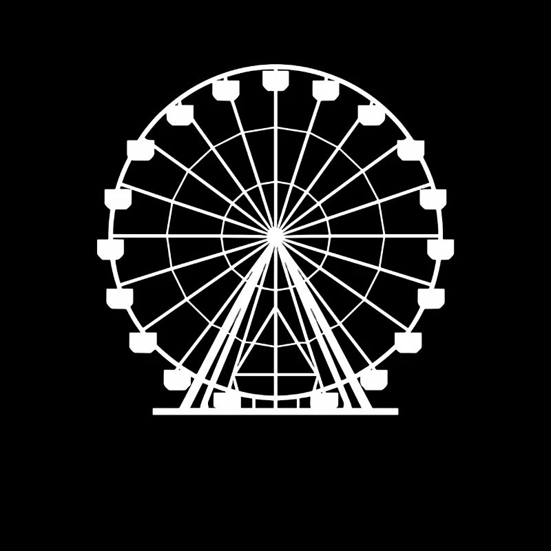 Silhouette de grande roue pour les amateurs de nostalgie et
