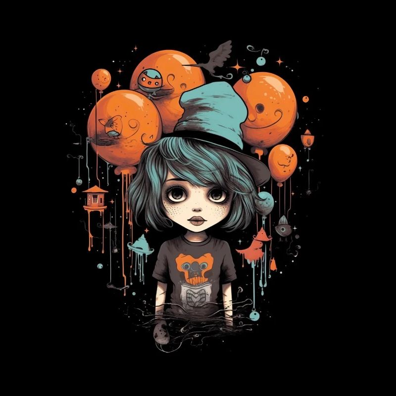Fantasievoller Junge Mit Magischen Ballons