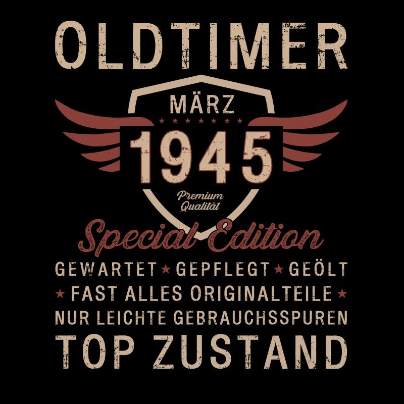 80. Geburtstag Oldtimer März Jahrgang 1945