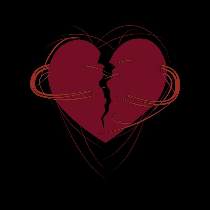 broken heart with infinity sign