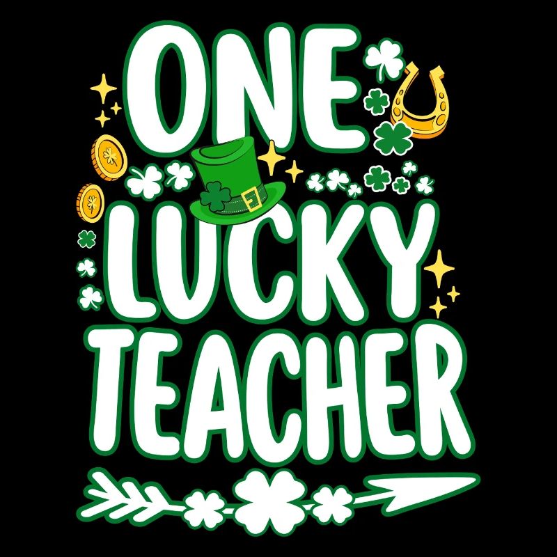 Ein glücklicher Lehrer Lehrer am St. Patricks Day