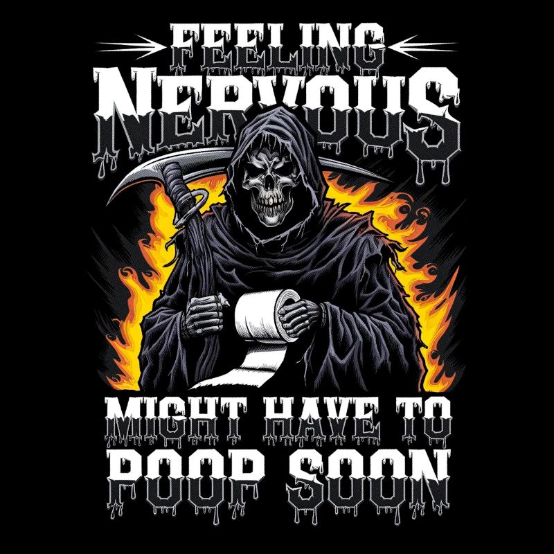 Irritable Bowel Syndrom Reaper IBS Goth Poop Humor