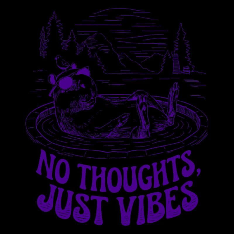 No Thoughts Just Vibes Chill Capybara