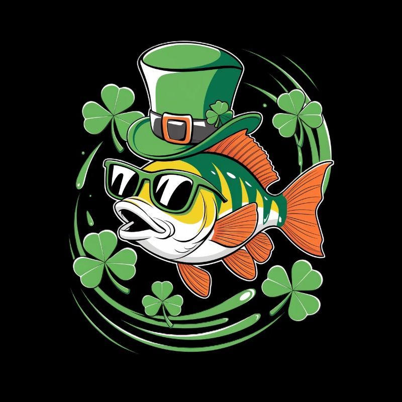 St. Patrick's Day with fish and shamrocks