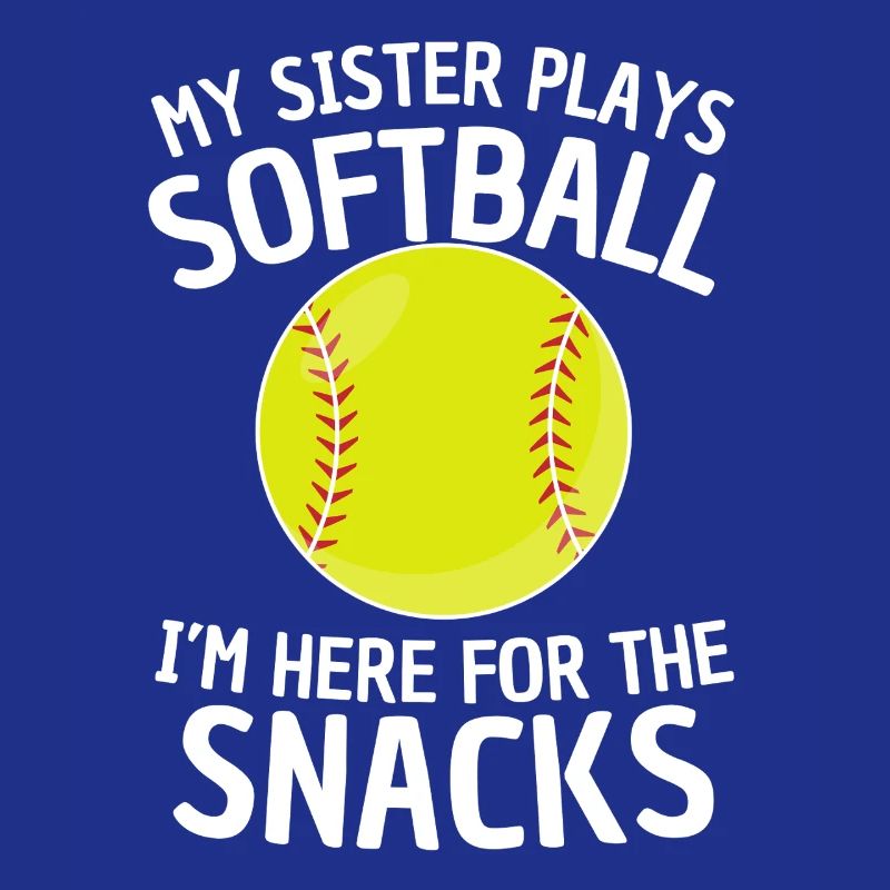 Funny Softball Sibling Design