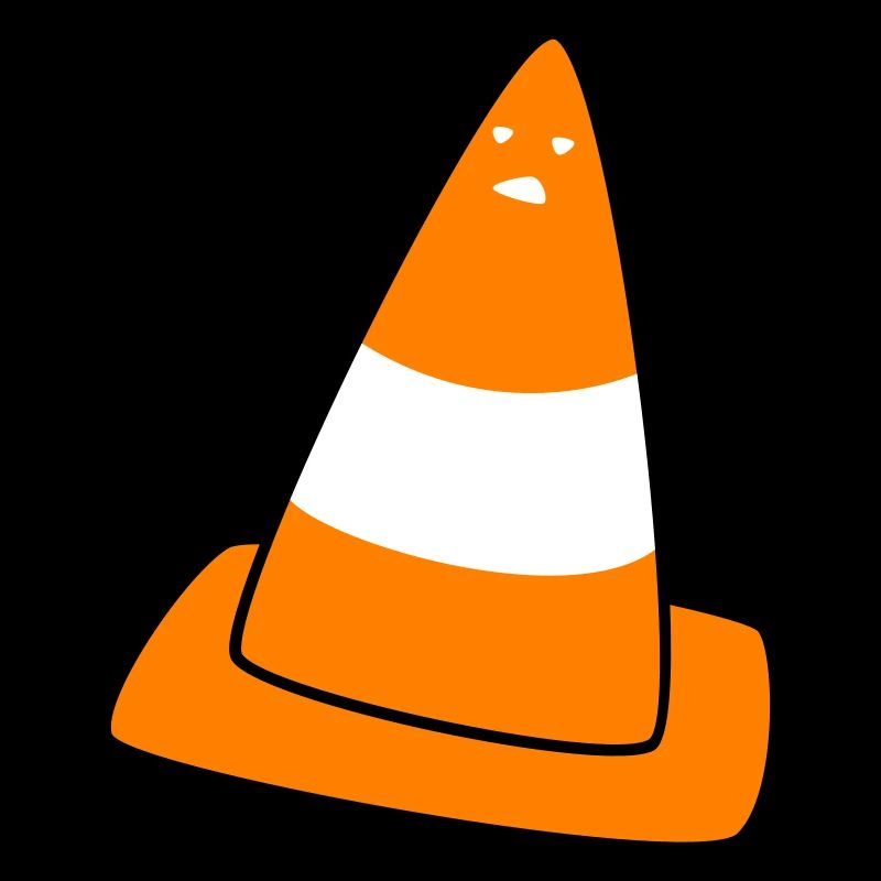 traffic cone with face