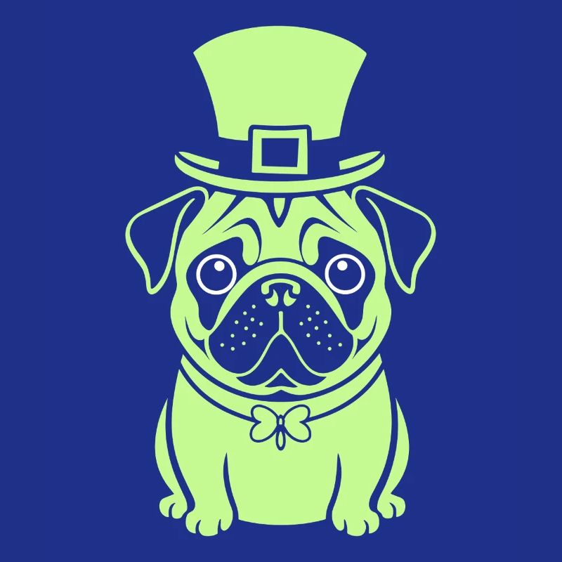 Cute Pug St Patrick's Day Hat Design
