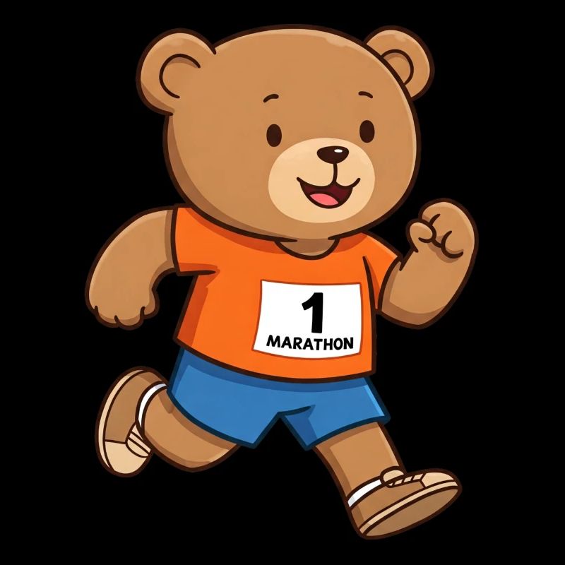 Teddybär Marathonläufer