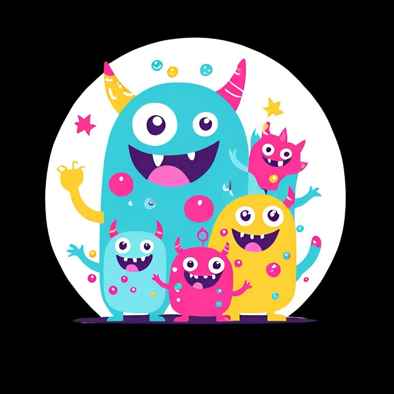 Cute and funny cuddle monster kids