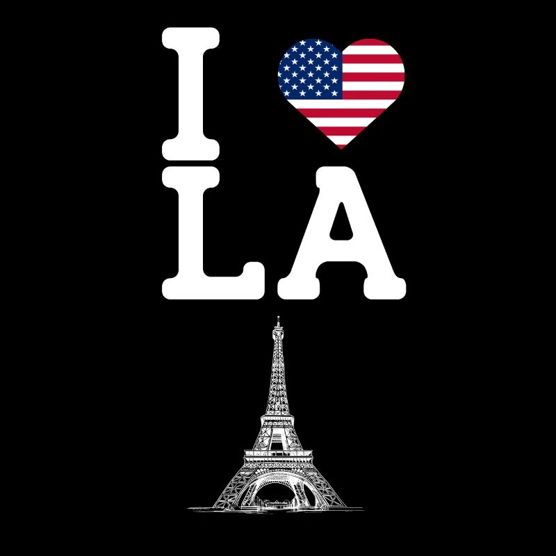 J’aime LA Eiffel Tower Lover Cool Los Angeles Jeu de mots