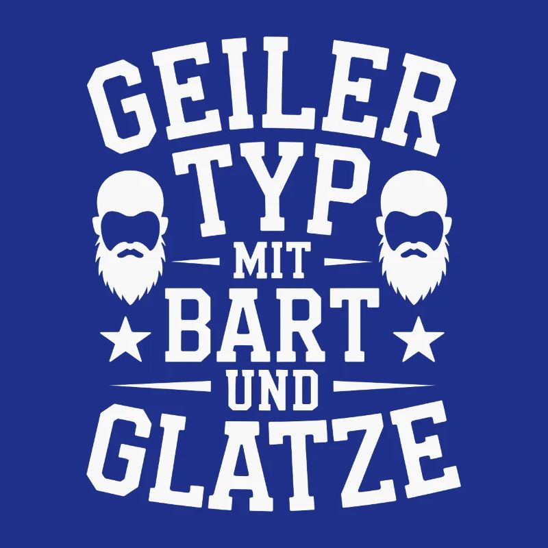 Geiler Typ Mit Bart & Glatze Glatzkopf Bartträger
