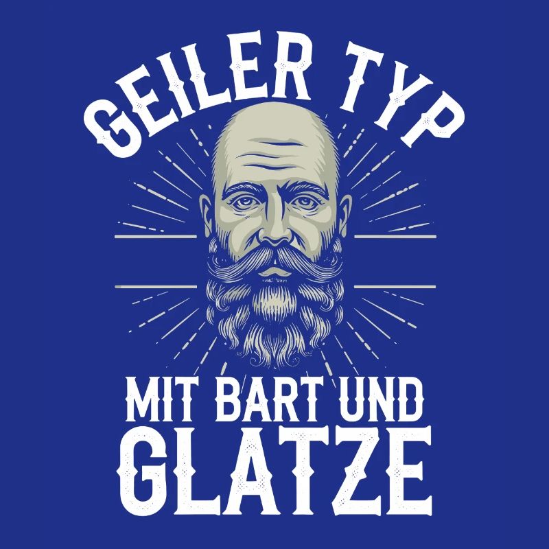 Geiler Typ Mit Bart & Glatze Glatzkopf Bartträger