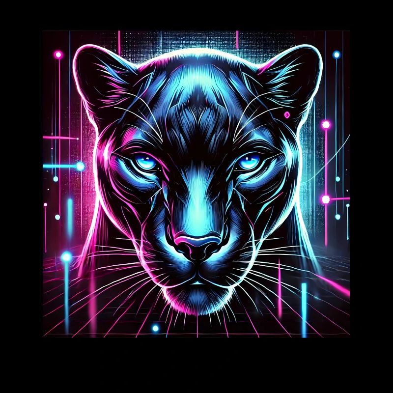 Cyberpunk Panther – Neon Style