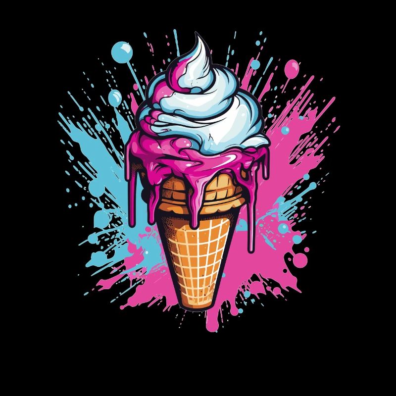 Crème glacée de style Pop Art