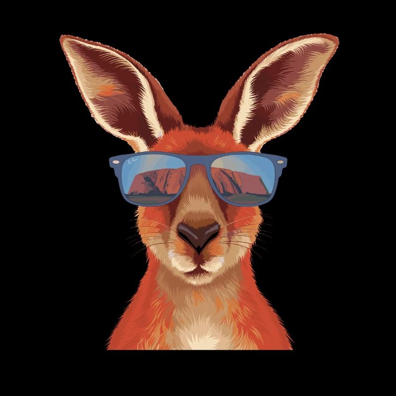 Cooles Känguru Mit Sonnenbrille