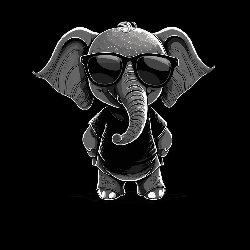 Cooler Elefant mit Sonnenbrille