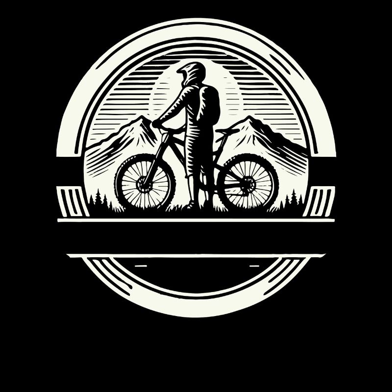 vélo de montagne cycliste texte auto-conception