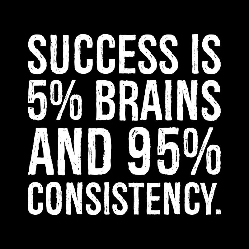 success is 5 percents and 95 percents consisten
