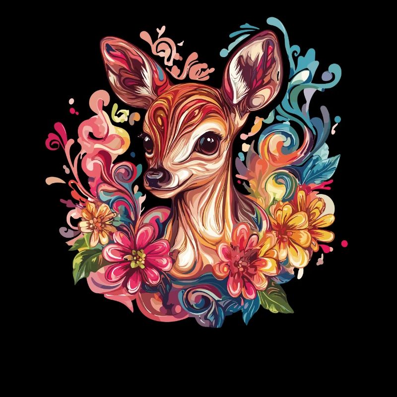 Farbenfrohes Rehkitz