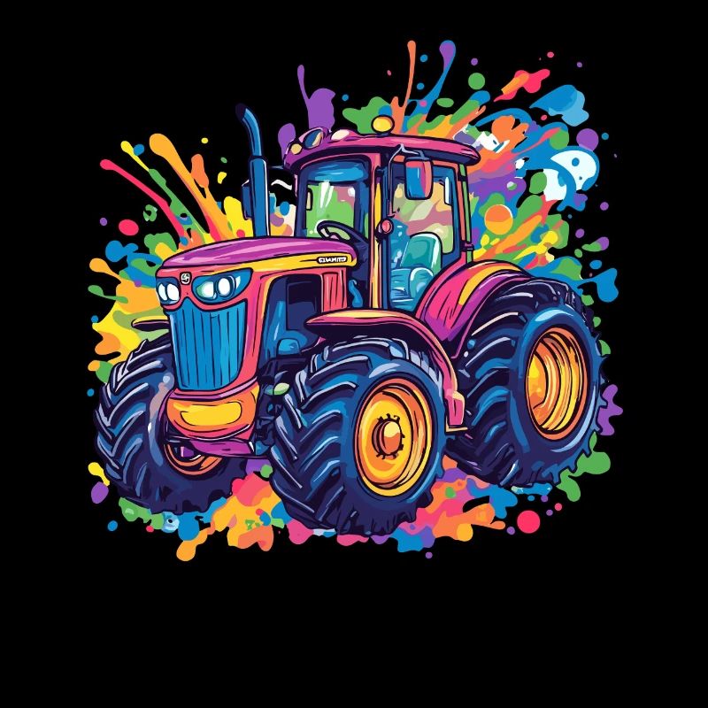 Colorful Tractor Splash
