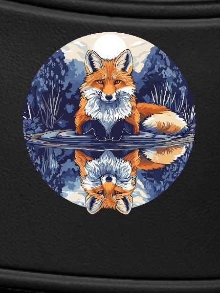 Fox with reflection