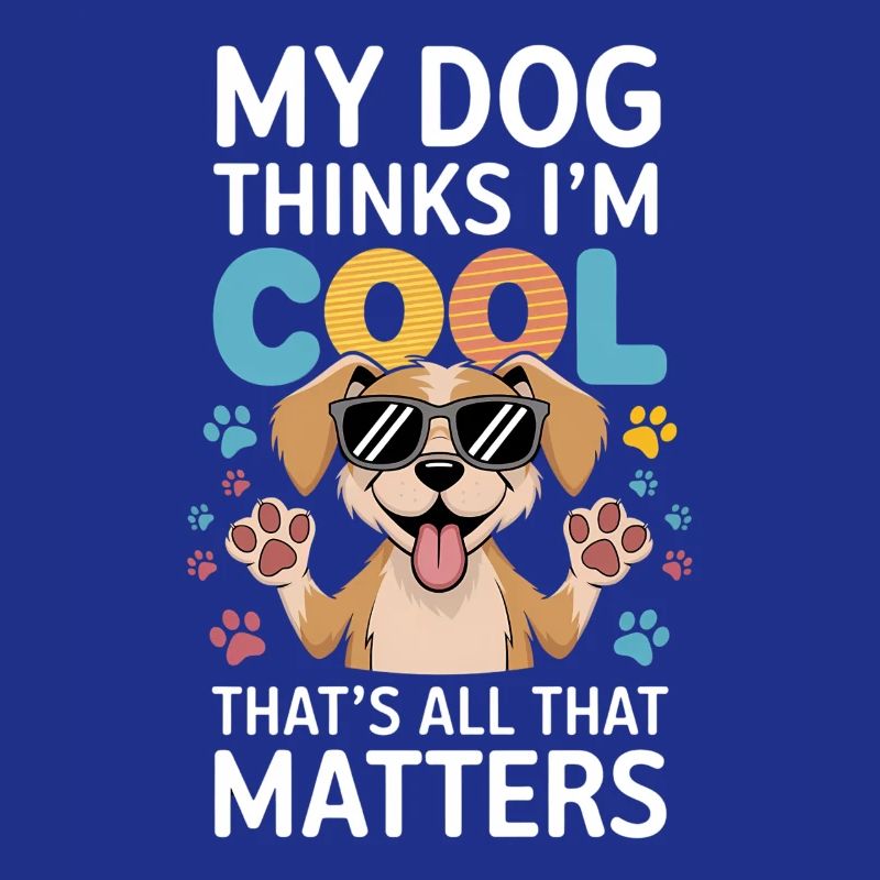 My dog thinks I'm cool saying