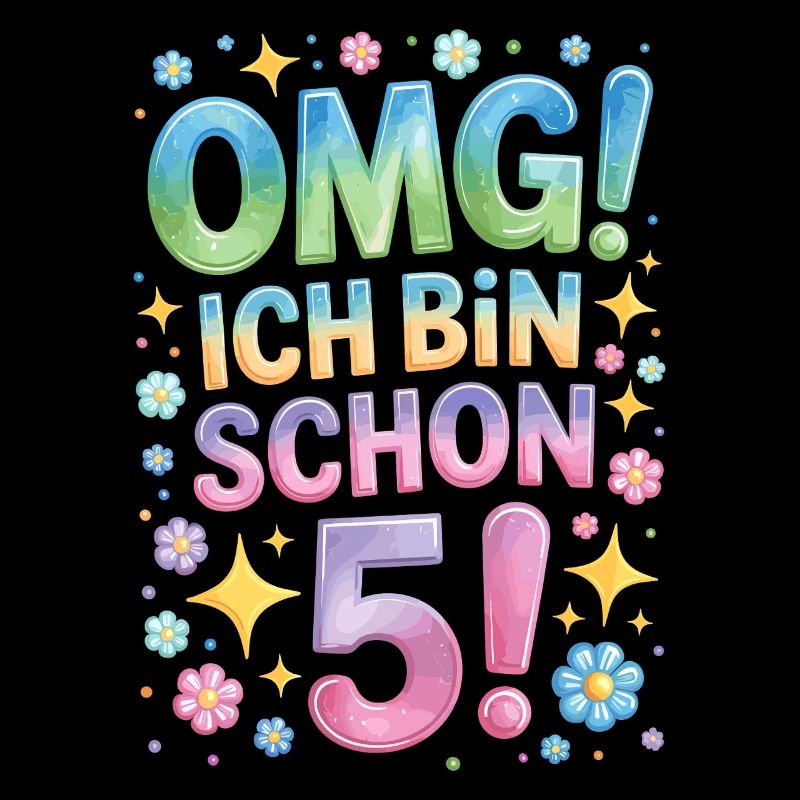 5. Geburtstag Mädchen OMG Ich Bin Schon 5 Jahre