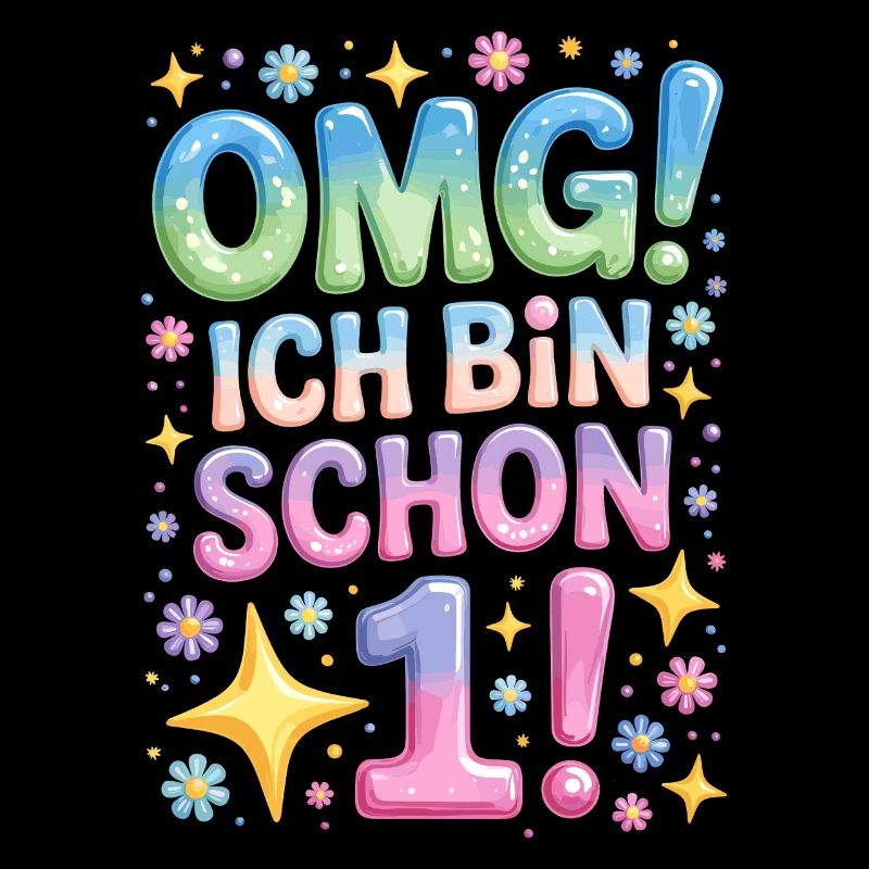 1. Geburtstag Mädchen OMG Ich Bin Schon 1 Jahr Alt