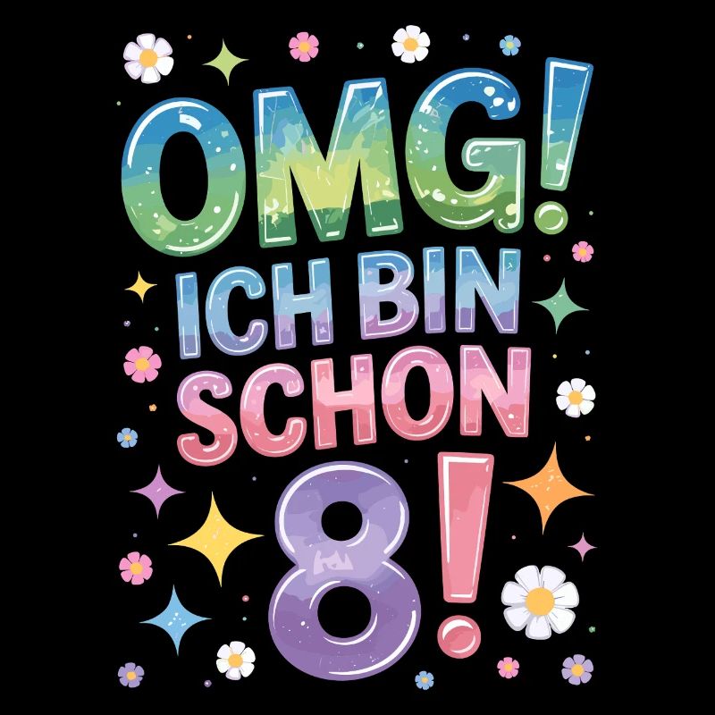 8. Geburtstag Mädchen OMG Ich Bin Schon 8 Jahre