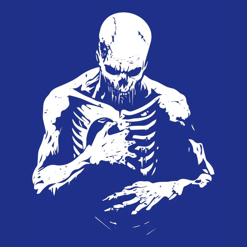 Zerfallender Zombie greift in Brustkorb