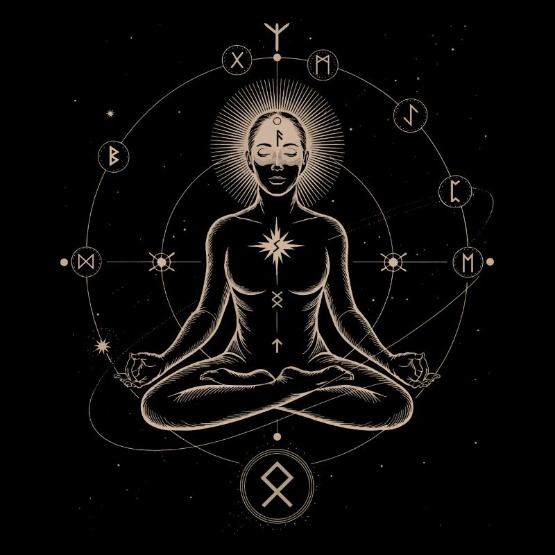 Runic Astral Alignment | Meditative Art Print