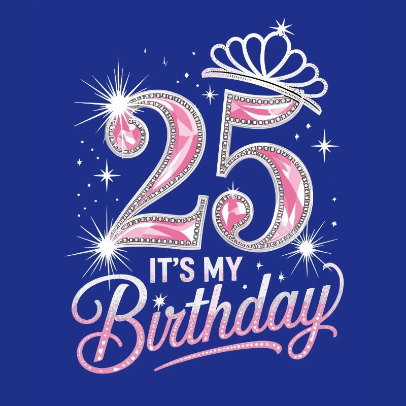 25. Geburtstag Krone Glitzer