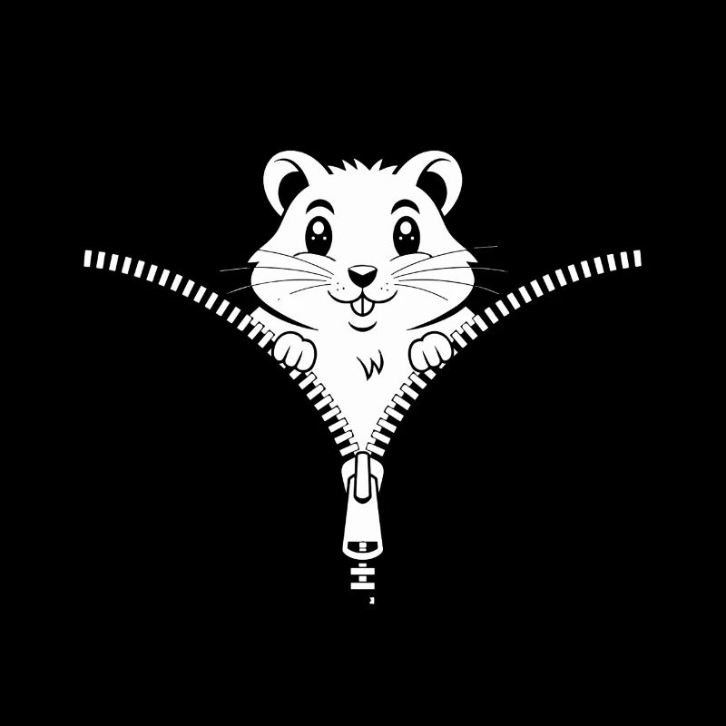 Mignon Hamster Face Zipper Fun