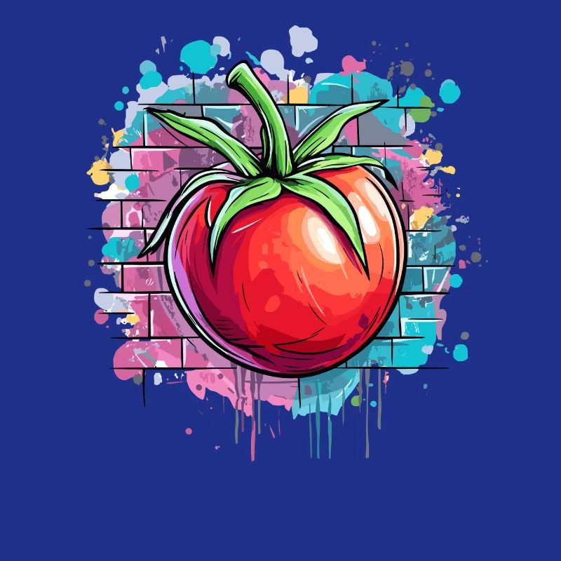 Graffiti tomate sur le mur