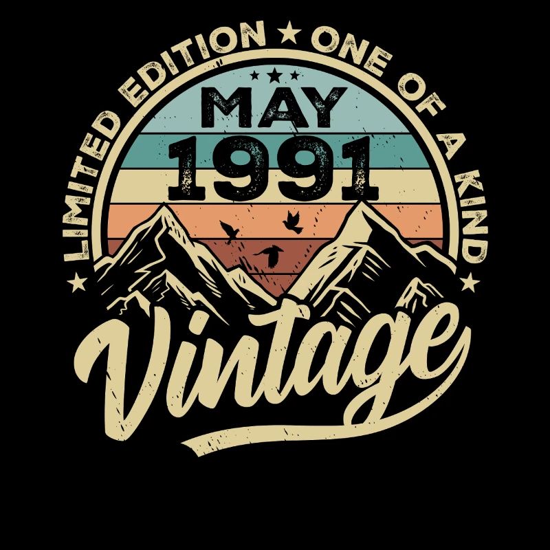 Geburtstag Vintage Mai 1991 original May 1991